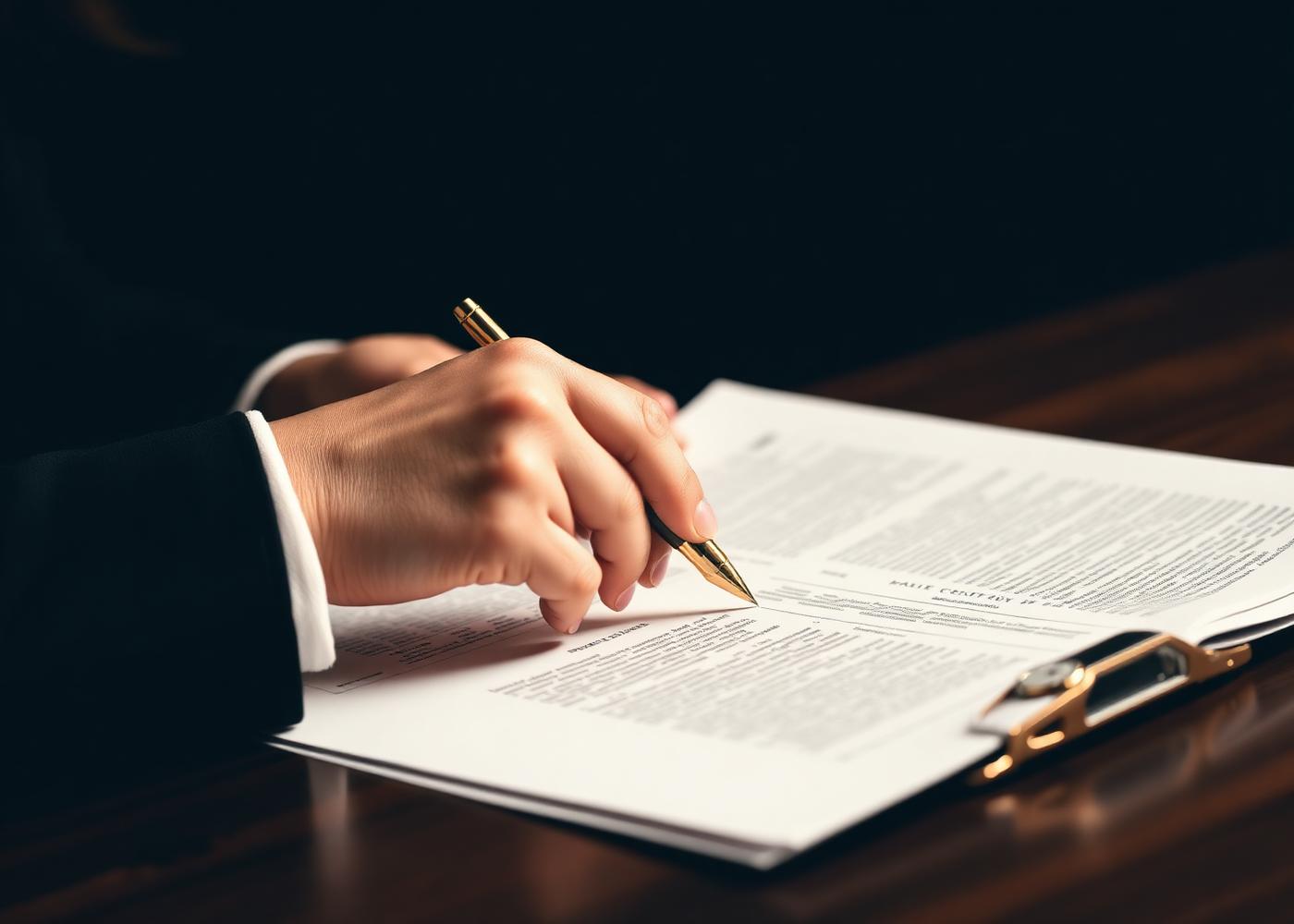 Real estate contract being reviewed